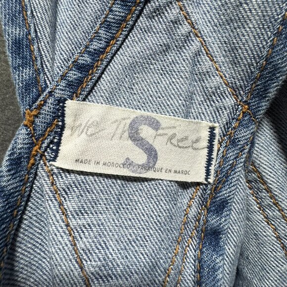We The Free Denim Overalls Size Small 100% Cotton Women’s Distressed - Picture 5 of 9